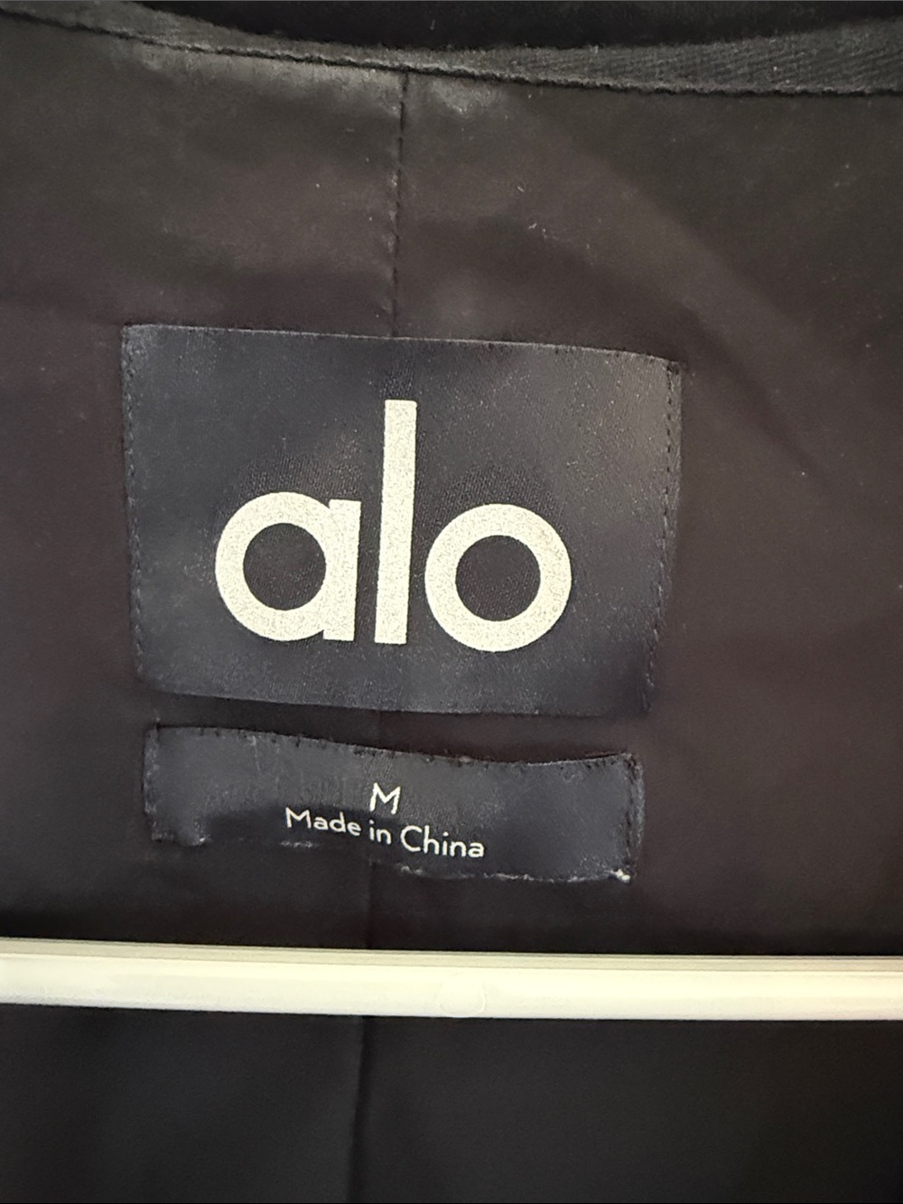 ALO Yoga Black Trench Coat with Subtle Sleeve Logo - Picture 2 of 3
